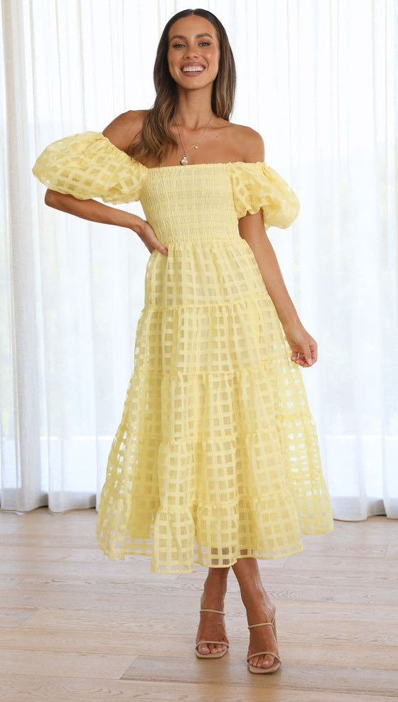 Vanya Midi Dress - Yellow