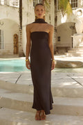 Velour Midnight Maxi Dress - Deep Brown