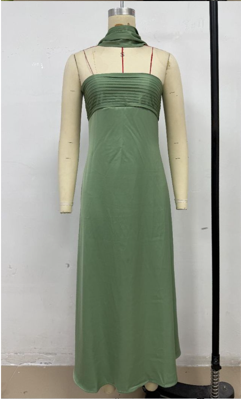 Velour Midnight Maxi Dress - Green