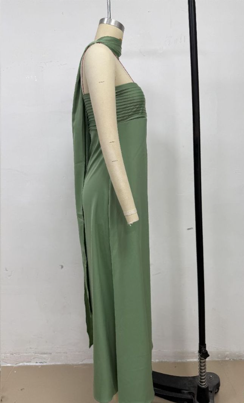 Velour Midnight Maxi Dress - Green