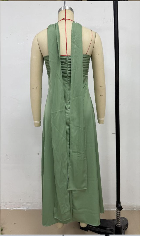 Velour Midnight Maxi Dress - Green