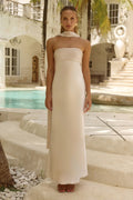 Velour Midnight Maxi Dress - Off White