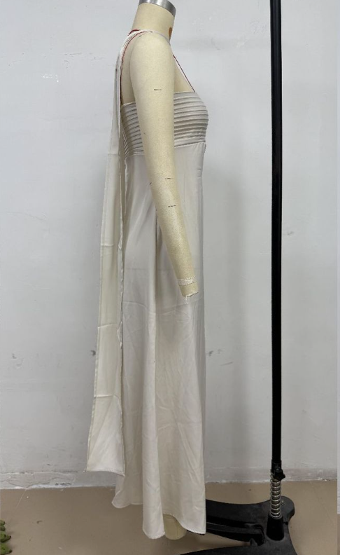 Velour Midnight Maxi Dress - Off White