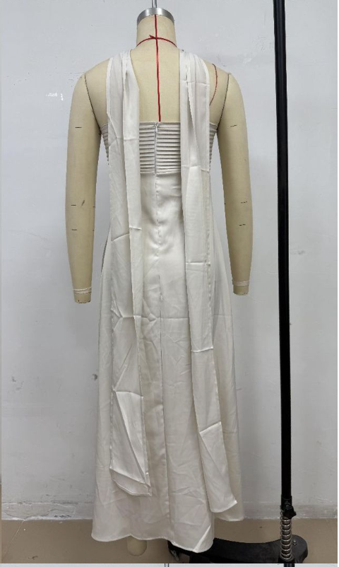 Velour Midnight Maxi Dress - Off White