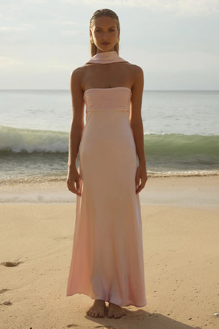 Velour Midnight Maxi Dress - Pink