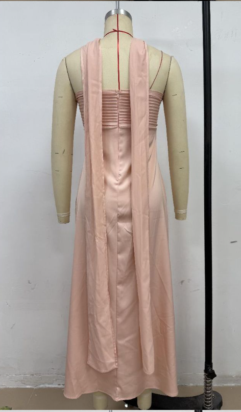 Velour Midnight Maxi Dress - Pink