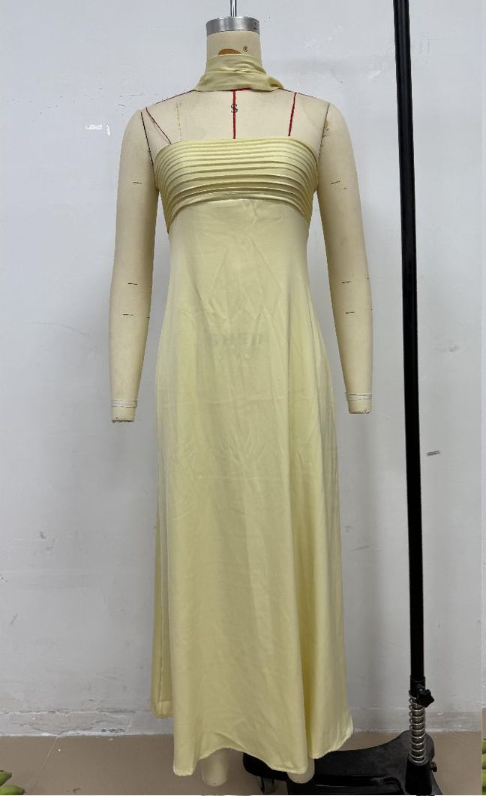 Velour Midnight Maxi Dress - Yellow