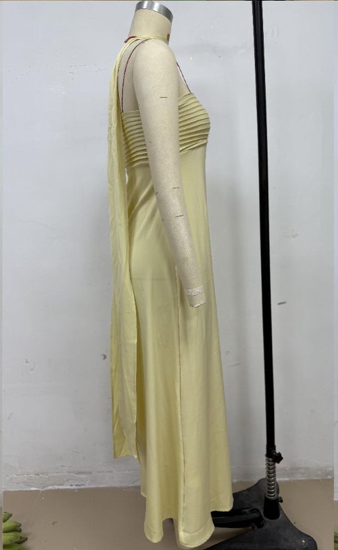 Velour Midnight Maxi Dress - Yellow