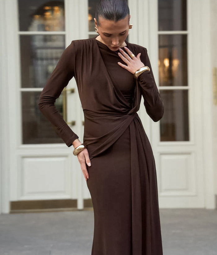 Vionna Maxi Dress - Brown