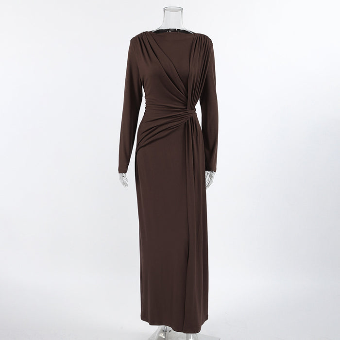 Vionna Maxi Dress - Brown