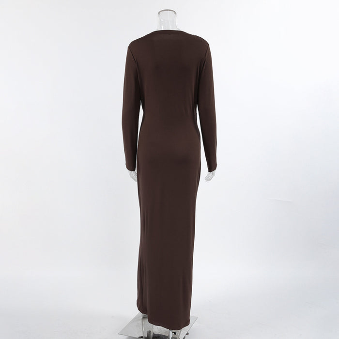 Vionna Maxi Dress - Brown