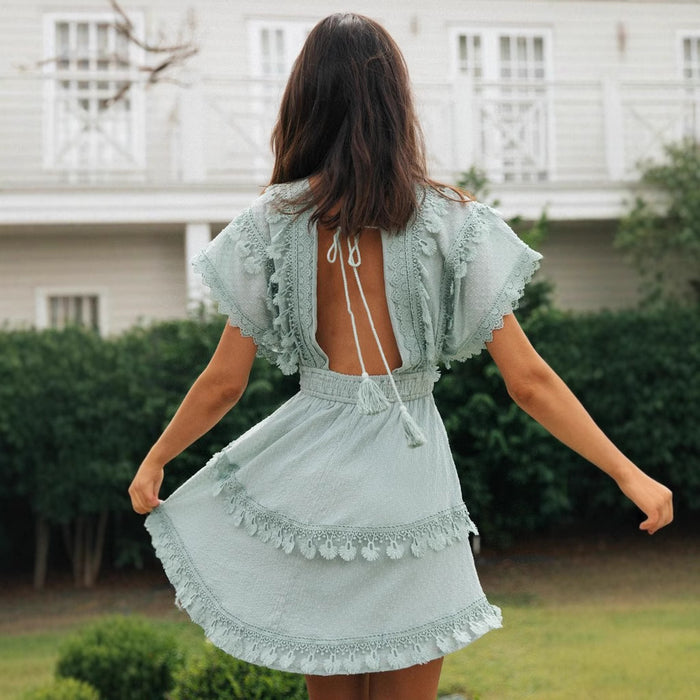 Vivien Mini Dress - Light Blue