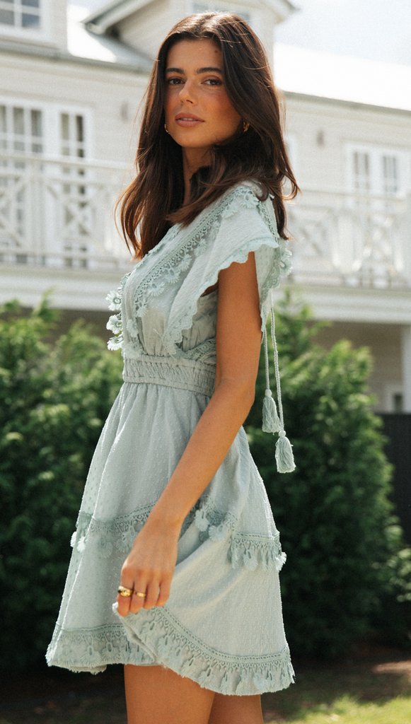 Vivien Mini Dress - Light Blue