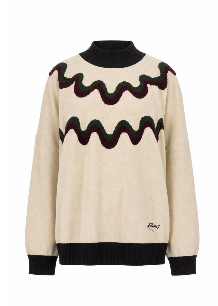 Wave Knit | Cream & Green