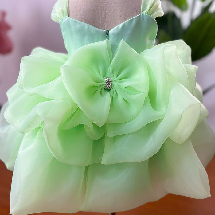 White Baby Girl Dress Pink for Birthday First Communion Party J317