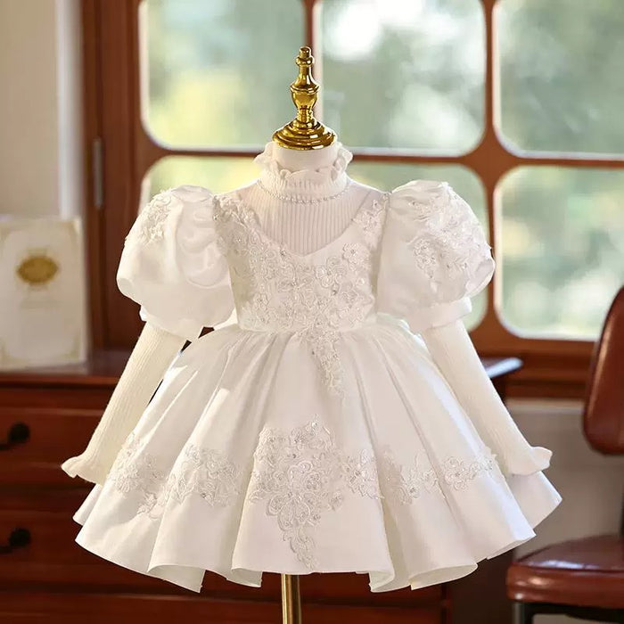 White Girl Dress Pearl Necklace for Pageant Birthday Party J423