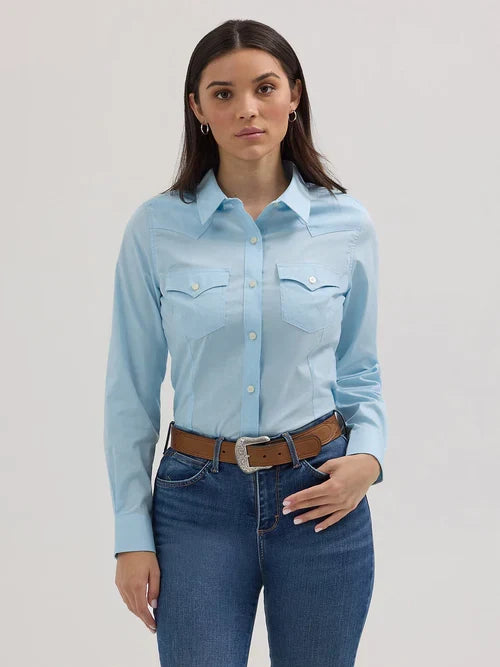 Wrangler Retro® Long Sleeve Solid Shirt