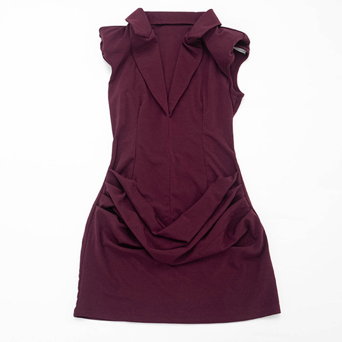 Zenny Mini Dress - Burgundy